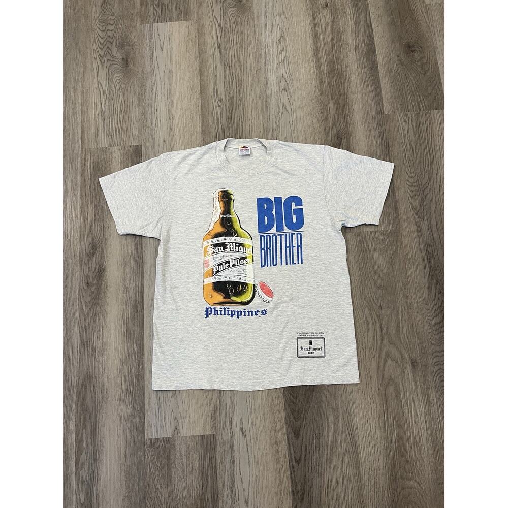 Vintage San Miguel Beer Big Brother Phillipines Handpainted Dibuho T Shirt M